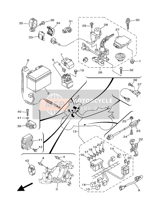 59C825901000, Faisceau De Fils Com, Yamaha, 0